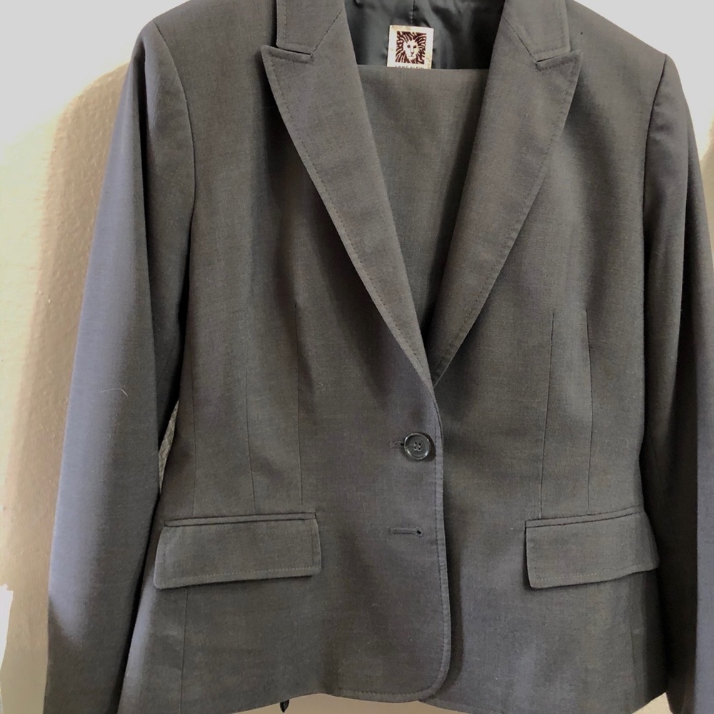 Charcoal Gray Anne Klein suit